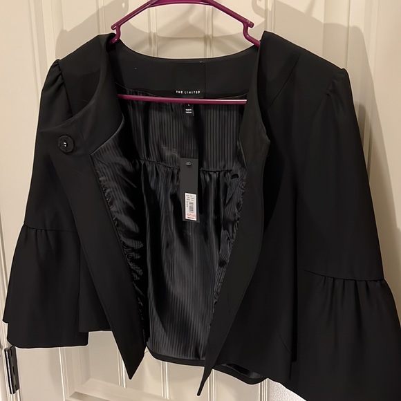 NWT Y2K The Limited Black Capelet Style Jacket Coat Size L Large Vintage - Picture 5 of 7